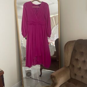 DKNY Fuchsia Long Sleeve Dress